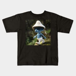 smurf cat blue meme we live we love we lie Kids T-Shirt